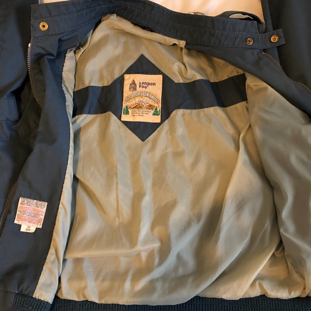 LONDON FOG Jacket Men's Size 38 REG Blue Lightweight Vintage - Picture 5 of 11